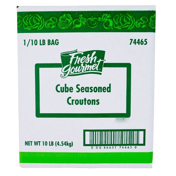 Fresh Gourmet Fresh Gourmet Seasoned Trans Fat Free Cube Croutons 10lbs 74465